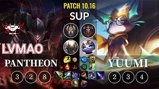 JDG LvMao Pantheon vs Yuumi Sup - KR Patch 10.16
