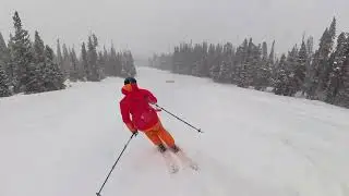 Insta360 X4 Follow-Cam ski testing on Jolly Jug at Eldora