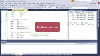 x86 assembly language divide by zero
