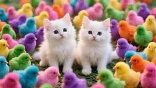 Tangkap Ayam Lucu, ayam warna warni, ayam rainbow, kelinci, bebek, Hewan Lucu