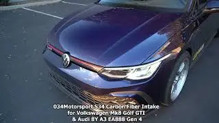 Sound Clips: 034Motorsport S34 Carbon Fiber Intake System for Mk8 Volkswagen GTI