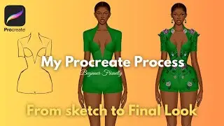 How to sketch out your designs in Procreate (Beginner Friendly) | My Fashion Illustration Process