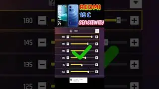Redmi 15 C 📲 Sensitivity Settings ⚙️ in Free Fire 🔥 Redmi 15 c 5G Headshot Onetap Trick 😱 #redmi