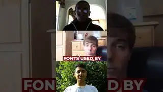 Fonts used by Famous Youtubers 🤩 #shorts