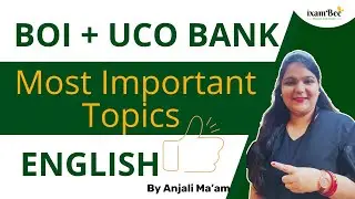 BOI + UCO Bank | Most Important Topics - English |  By Anjali Ma'am