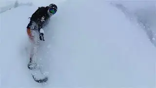 RAW - Harakiri Mayrhofen with fresh Powder on Snowboard