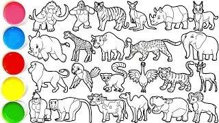 Draw Amazing Animals in Minutes - Mammoth, Gorilla, Tiger, Kangaroo, Rhinoceros, Giraffe & others