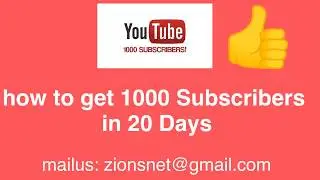 How To Get First 1000 Subscriber On YouTube | 2020 Tricks | Complete Your 1000 Subscriber In 20 Days