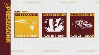 Washington Commanders finalize preseason schedule