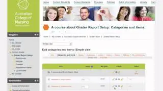 Grader report and weighted grades