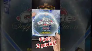 WWE Topps Chrome Sapphire box opened! First 3 packs! #WWE #topps