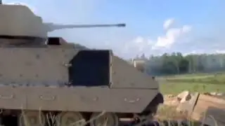 Benning TV - 30mm XM813 Turret Bradley Infantry Fighting Vehicle Demonstrator Live Firing [480p]