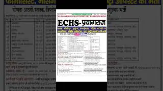 ECHS prayagraj offline vacancy 2024#shorts