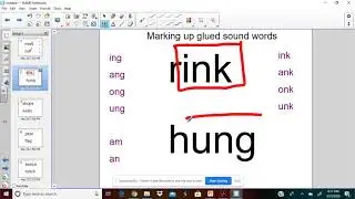 Review marking up words