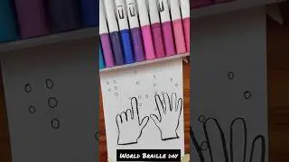 Happy World Braille day |#braille #worldbrailleday #brailledaydrawing #brailledayshorts #ashortaday