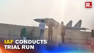 IAF Conducts Trial Run On Airstrip Ahead Of Purvanchal Expressway Inauguration By PM Modi