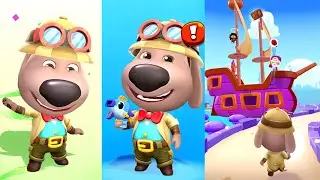 Talking Tom Blast Park New update Water World Explorer Ben unlocked vs Roy Raccoon Gameplay