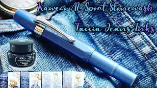 Kaweco AL Sport Stonewash Blue Jeans fountain pen & Taccia Jeans inks Series