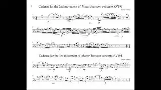 Mozart Bassoon Concerto - cadenzas for 2nd and 3nd movements (Ž. Smalys)