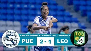 Puebla Femenil vs Leon 2-1 Resumen Goles 2024