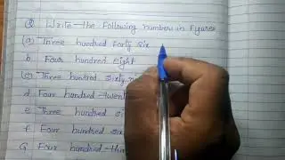 Write the following numbers in figures |Write the in number form