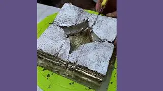 ROUND CAKE SPONGE SE RECTANGLE CAKE CUTTING EASY METHOD 😍|| RECTANGLE CAKE CUTTING🎂 ||