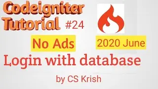 Login With Database in Codeigniter Tutorial in Hindi
