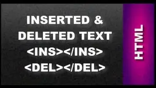 HTML Web Design Tutorials: HTML insert text tag and HTML delete tag Lesson 10