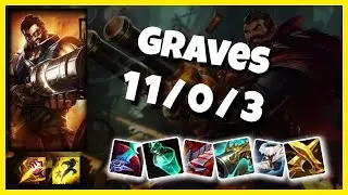 Graves vs Olaf BR Challenger JUNGLE (11/0/3) Gameplay Replay - Patch 10.23