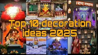 🔥Top 10 Ganpati Decoration Ideas 2025 | Viral घरगुती सजावट Themes For Bappa