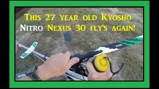 Least troublesome of my nitro heli's is my 27 yr old Kyosho Nexus 30. See it fly again in 2024.