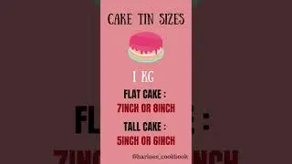 Which cake tin size to use for a 1/2kg, 1kg, 2kg cakes?/ Harine's Cookbook/ #bakingclasses