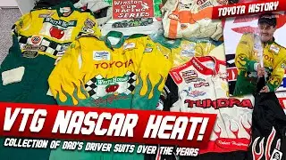 VINTAGE NASCAR DRIVER SUITS!! Dad's Busch, Dash, & Truck Series Driver Suits over the years!