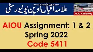 AIOU Code 5411-1 & 2 Solved Assignments Spring 2022