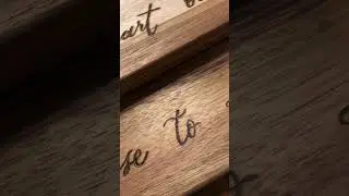 Freehand calligraphy wood burning personalization for all of your holiday gifts!