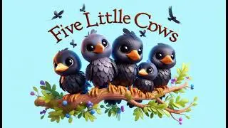 Five Little Crows 🐦 | Fun Counting Song for Kids | Nursery Rhyme for the children's