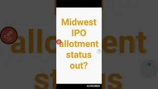 Midwest ipo allotment / Midwest ipo allotment status kaise dekhe?