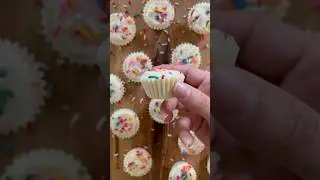 White Chocolate Birthday Cake Cups with Funfetti Cake and Cream Cheese Frosting - Happy Bake Day