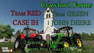 Team Case IH vs Team John Deere HalfWay points check - Multiplayer Throwdown - Farming Simulator 19