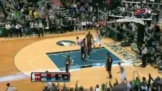 Ricky Rubio ridiculous alleyoop to Anthony Randolph