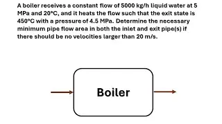 6.15) Cross-sectional areas of a boiler's inlet and outlet pipes