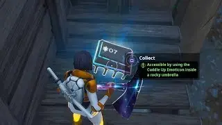 Fortbyte #7 Challenge - Accessible by using the Cuddle Up Emoticon inside a Rocky Umbrella Location
