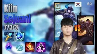 Kiin Top Sejuani vs Jayce lol KR solo rank Full Game 16.3 | 기인 세주아니 vs 제이스