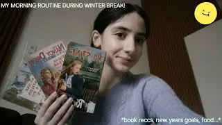 Vlogmas Day 14 | my winter break morning routine! *books reccs, new years goals, food...*     