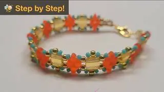 Auspicious Beauty Bracelet | Step By Step With SuperDuos & Seed Beads | Handmade Jewelry Design