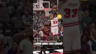 Pippen dunks literally thru the hands of LeBron! watch '96 Bulls vs' 16 Cavs Game 1 in my YT!