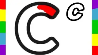 C is for cake drawing| Drawing Capital and small letter C ||
