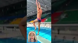 DIVINE JUMP IN THE POOL⁉️BROTHER CAN DO IT🥰😱Sam.Fricker