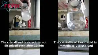 Crystallised Boric Acid dissolved by FEVDIRAD AL Liquid