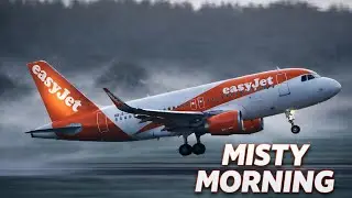 Misty Morning Arrival & Departure | EasyJet A320 | Southampton airport